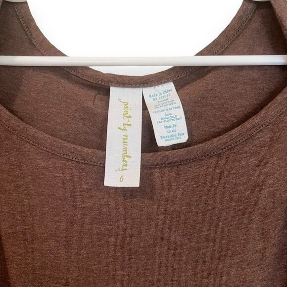 Matilda Jane Paint By Numbers Brown Cleo Lap Dress Size 6 Short Sleeve Ruffle - Picture 2 of 7